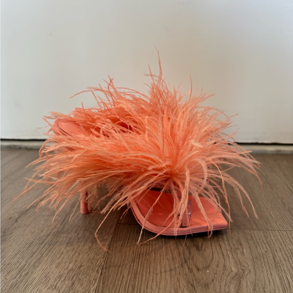 Cult Gaia Feathered Coral Heels - Picture 4 of 7